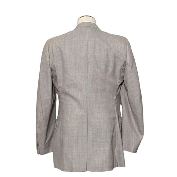 Vintage Chaps By Ralph Lauren 3-Piece Suit Tan Crosshatch Preppy Old Money Rich - Picture 4 of 16